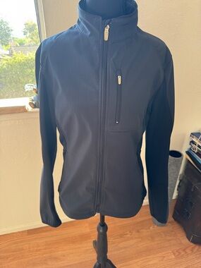 Nike Women Black Full-Zip Windbreaker Jacket,size Medium